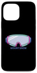 Coque pour iPhone 13 Pro Max Retro Mount Snow Vermont Masque de ski