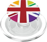 Rainbow Colors, United Kingdom The Union Jack Flag PopSockets PopGrip for MagSafe