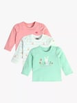 Mini Cuddles Baby Bunny & Friends Cotton Long Sleeve Tops, Pack of 3, Multi