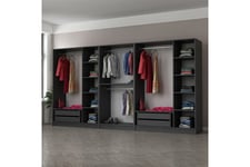 Fruitland Garderobe 360 cm - Antrasitt Garderobeskap & klesskap