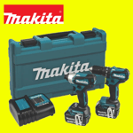 Makita DLX2221ST Combi Drill & Impact Driver Kit w/2x 5Ah + Charger + Case