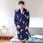 Hommes Vêtements De Nuit Chauds Peignoir De Bain Corail Couples Flanelle Peignoir Pyjamas Nuit Robe De Chambre Femmes Mariée Robe L Navybluecowy816 Livraison Gratuite