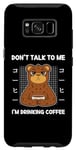 Coque pour Galaxy S8 Bear Don't Talk To Me I'm Drinking Coffee Style japonais