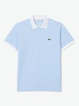 Lacoste Core Essential Striped Cotton Polo Shirt, Blue/White