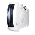 Portable Fan Heater 2000w Upright Flatbed Fan Heater 2 Heat Settings Cool Blow