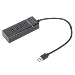 USB 3.0 HUB 4 porttia High Speed Slim Lightweight Hot Plug USB Splitter Windows / OS X / Linux