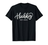 Hubby Est 2024 Just Married Honeymoon Wedding Couples Gifts T-Shirt