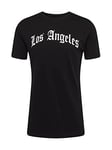 Mister Tee Men's Los Angeles Wording Tee T-Shirt, Black,