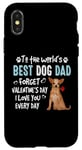 Coque pour iPhone X/XS Chihuahua Best Dog Dad Valentines Day Funny Puppy