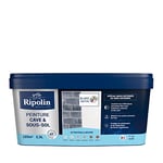 RIPOLIN - Peinture Cave & Sous-sol Intérieur - Résiste à Contre-pression de L'eau - Anti-Suintements & des Moisissures - Microporeuse - Anti-infiltrations - Lessivable - Satin - 2,5L - Blanc