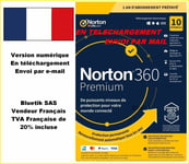 Avec CB - NORTON 360 PREMIUM 2024 ESD 10 Appareils 1 AN 75GB CLOUD - par email