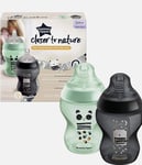 Tommee Tippee Closer to Nature Baby Feeding Bottles  Owl and Panda 260ml 0M+