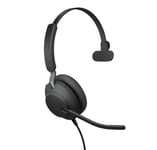 Jabra Evolve2 40 SE - Monoheadset med sladd, certifierat för UC, med USB-C