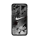 Coque Pour Iphone X / Xs Silicone Tpu Nike Vintage Tigre Paris Noir Strass Swag Luxe Ref 3108