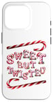 Coque pour iPhone 16 Pro Sweet But Twisted. Bâtonnets de canne à sucre d'orge. Noël amusant