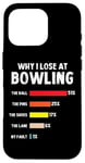 Coque pour iPhone 16 Pro Bowling - Why I Lose At Bowling - Bowler - Bowling assorti