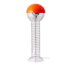 Verpan - Wire Floor Lamp Chrome/Orange - Skärmlampor - Verner Panton - Orange