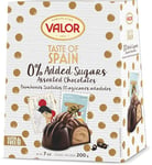 Valor Sugar Free Chocolate Truffles - Taste of Spain Praline Truffle Chocolate Box, Celiacs and Diabetic Chocolates, Gluten Free - A Perfect Christmas Chocolate Gift, 200g