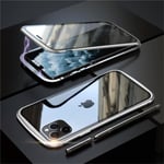 Coque de protection verre de coque de téléphone magnétique pour iPhone 11 Pro max-Argent