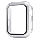 Glas+ Cover För Apple Watch case 9 8 7 6 SE 5 3 iWatch Tillbehör Skärmskydd Apple Watch Series 44mm 40mm 41mm 45mm 42 38mm Silver 17 Series 321 38MM