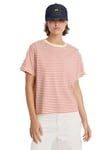 G-STAR RAW Women's Boxy R T Wmn T-Shirt, Antique White/Finch Stripe D24870-c339-g640, Large