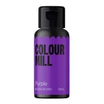 Colour Mill Aqua Blend Food Colouring Liquid Purple - Edible Food Paint for Royal Icing, Macarons, Meringue, Fondant, Jellies, Beverages and More - 20 ml