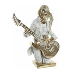 Figurine Décorative Dkd Home Decor 37 x 25 x 50 cm Doré Blanc Musicien