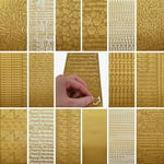 Gold Sticker Sets Peel Off Outline Craft Card Making Letters Numbers Scrapbook