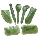 7 st/ set Gua Sha- set, Resin Gua Sha- set för ansikts- och nackesmärta