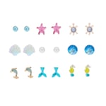 Claire's Under The Sea Stud Earrings - 9 Pack