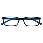 OPULIZE See - Lunettes Anti-Lumière Bleue Monture Étroite Charnières à Ressort Améliore le Sommeil Jeux Ordinateur Noir Hommes Femmes B9-1+0.00