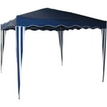 Tonnelle / Pavillon pliable en aluminium bleu 300 x 300 x 260 cm