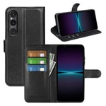 Sony Xperia 1 VI PU Wallet Case [Black]