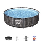 Bestway Steel Pro Max - Piscine hors sol 4,27 x 1,07 m avec set d’objets, multicolore