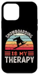 Coque pour iPhone 12 mini Le snowboard est ma thérapie drôle