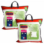 Dodo - Lot de 2 oreillers moelleux antiacariens Proneem® Fibre volupt'air® Lot de 2 oreillers 60 x 60 cm