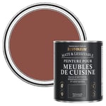 Rust-Oleum Rouge Peinture pour Meubles de Cuisine, Finition Mate - Rouge Brique 750ml