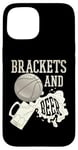 Coque pour iPhone 15 Supports de basket-ball universitaire et boisson de tournoi de mars de bière