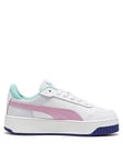 Puma Junior Girls Carina Street Trainers - White Multi, White, Size 5 Older