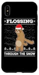 iPhone XS Max Flossing Through The Snow Sloth Ugly Christmas Sweater Floss Case