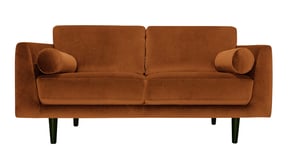 Habitat Jacob velvet 3 Seater Sofa - Orange