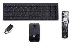 Hp Wireless Sydney-Melbourne - Dongle - Remote Control Sp Uk, Full-Size (100%), Trådløs, Rf Kabel-Fri, Qwerty, Sort, Mus Inkludert