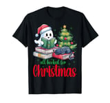 Christmas Book Club Reading Classic Ghost Stories with Cats T-Shirt