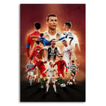 Fotbollsstjärnan Cristiano Ronaldo Portugal Cover Canvas Poster Sovrum Sport Landskap Kontor Rum Perfekt för alla rum Dekor Present Affischer (u  (YJD) No Frame 50x70cm(20x30in)