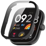 Xiaomi Redmi Watch 4 Heltäckande skal med inbyggt skärmskydd, Svart