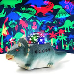 Domigard Veilleuse Dinosaure Projecteur, Lampe Dinosaure Peut Ramper avec 12 Types de Bruit Blanc, Lampe de Projection 360° Rotation, Jouet Dinosaure pour 3-10 Ans Garcon Cadeau Noel (Bleu)