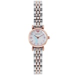 Armani Womens Ladies AR1764 Watch - Silver & Rose Gold Stainless Steel - One Size