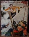 Plaque «ski de competition» 25*33cm ref 16323