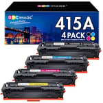 GPC Image 415A Toner Replacement for HP 415A 415X W2030A W2031A W2032A W2033A Compatible for Color Laserjet Pro MFP M479fdw M479fdn M479fnw M479dw M479 M454dn M454dw (Black Cyan Yellow Magenta 4-Pack)