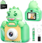 Appareil photo numérique pour enfants avec écran de 2,0""-Selfie-Mini jouet pour appareil photo-Dinosaure-Jouet pour enfants de 3 à 12 ans